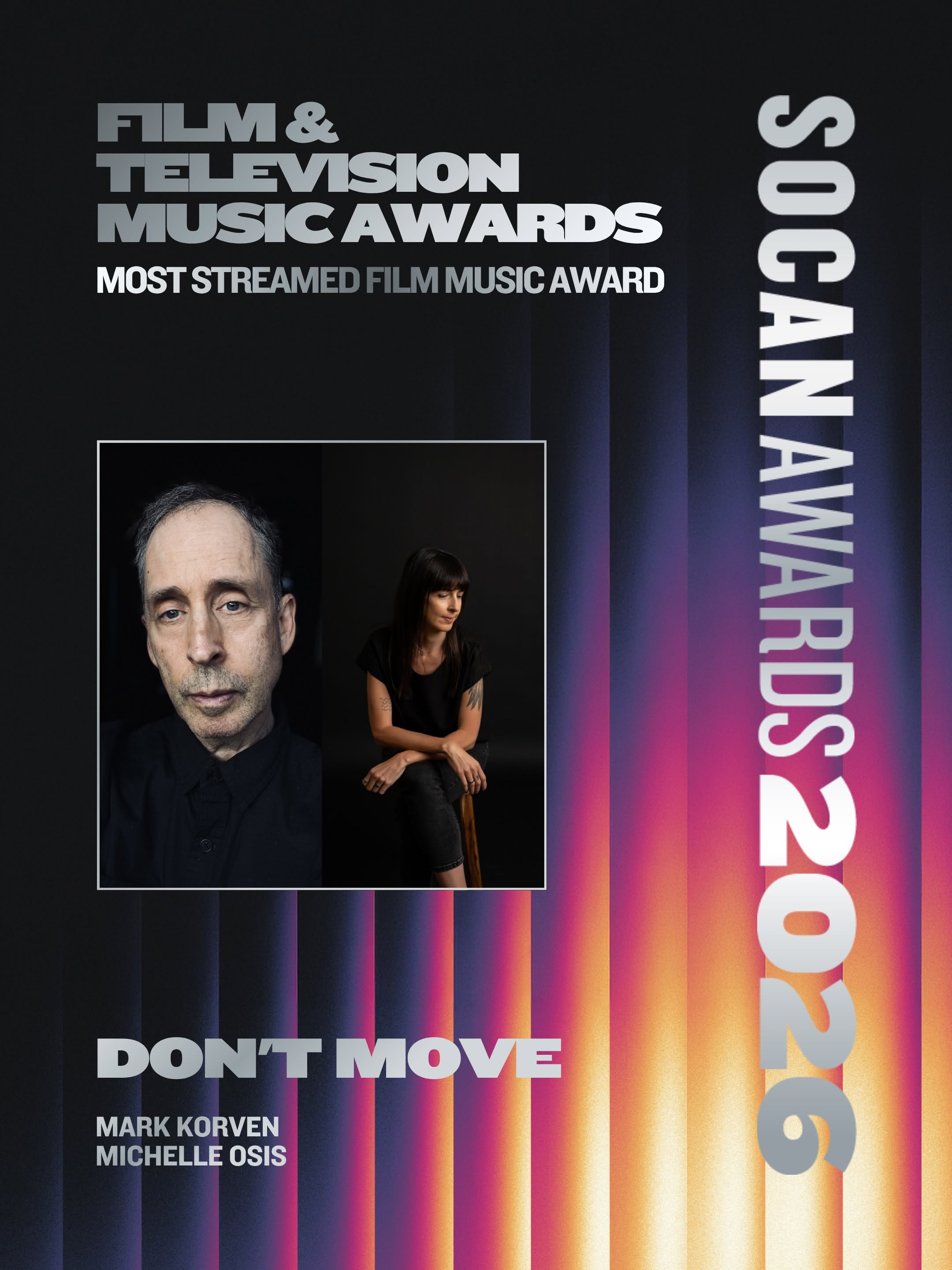 'SOCAN 2026 Award for Mark Korven & Michelle Osis' core news picture